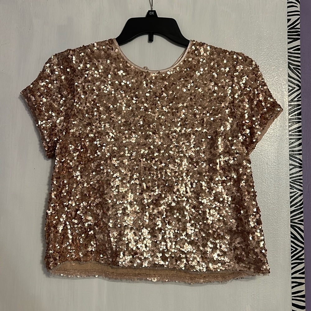 Gold sequin shirt